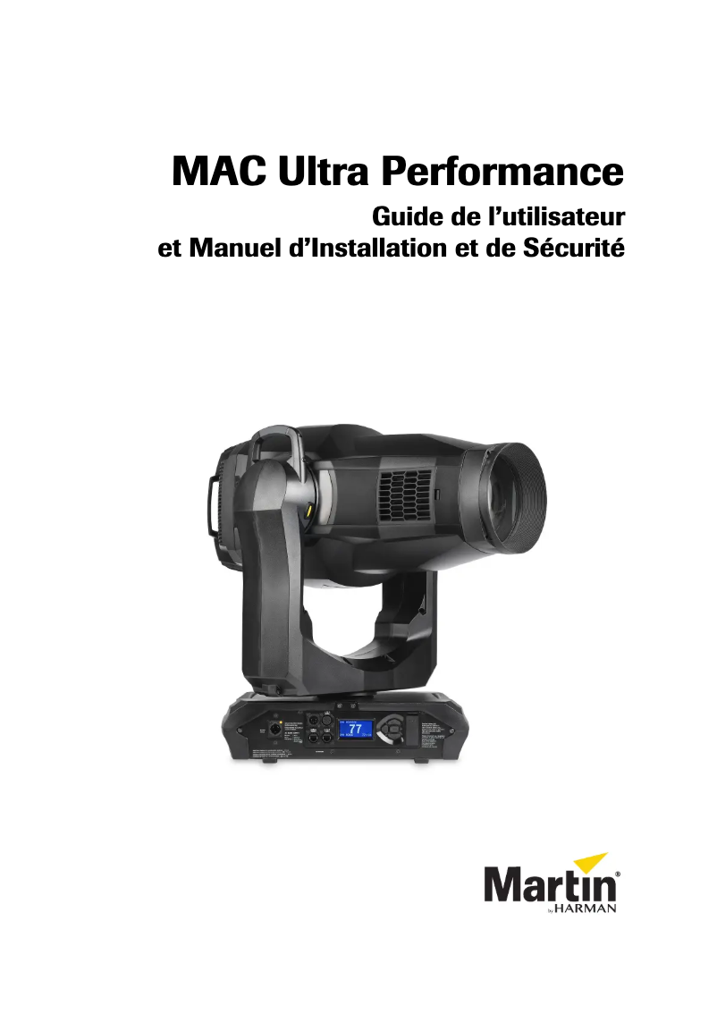 First page image of the manual for MAC Ultra Performance
