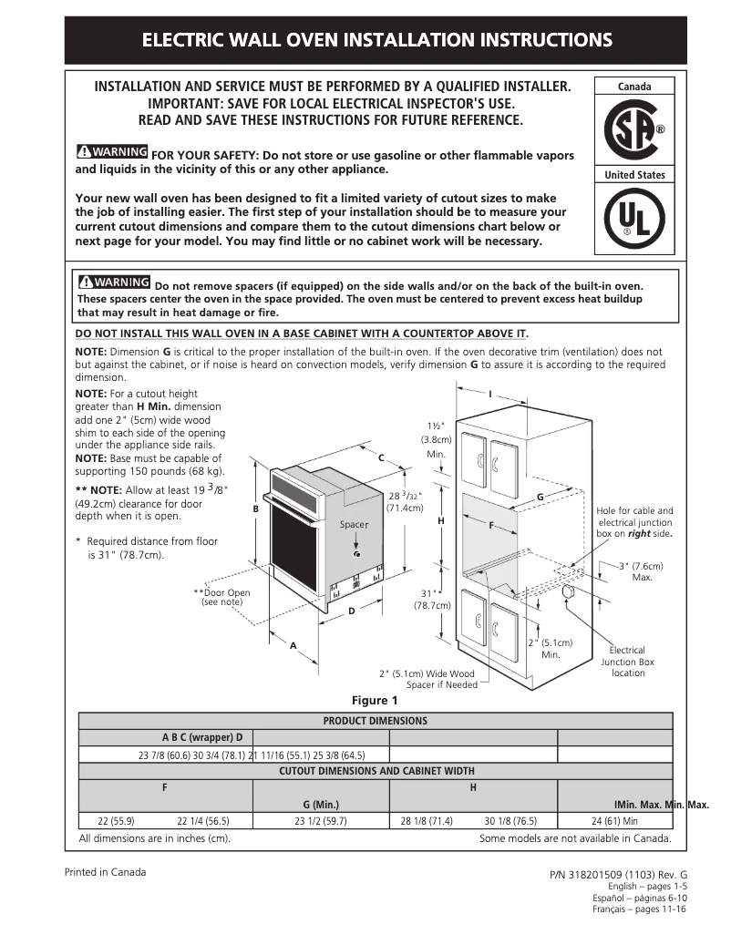 First page image of the manual for FFEW2425LS