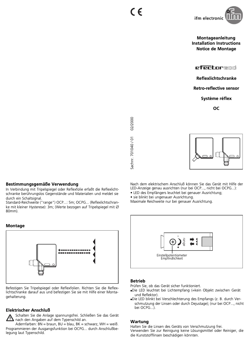 Page 1 of the manual User Manual IFM OC5208