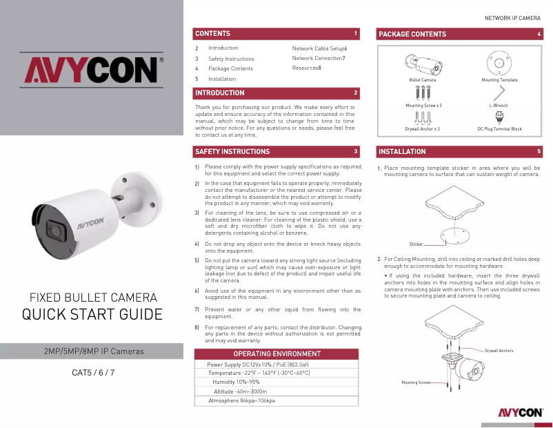 First page image of the manual for AVC-NB51F28