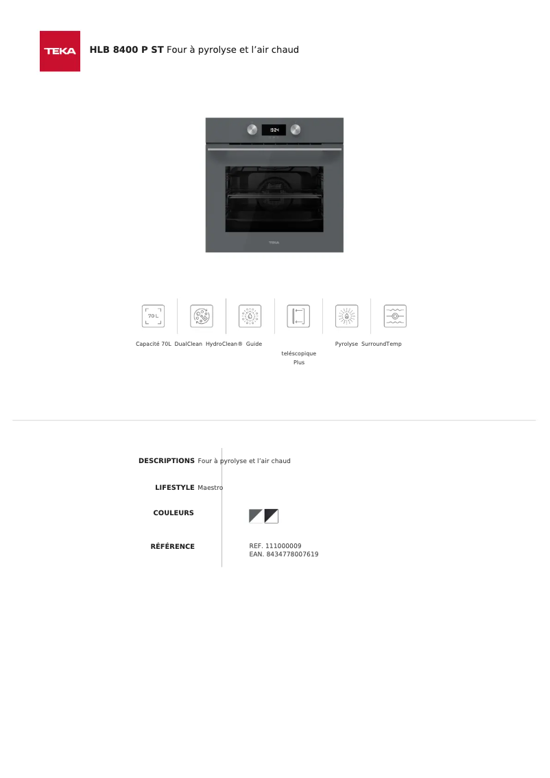First page image of the manual for HLB 8400 P ST
