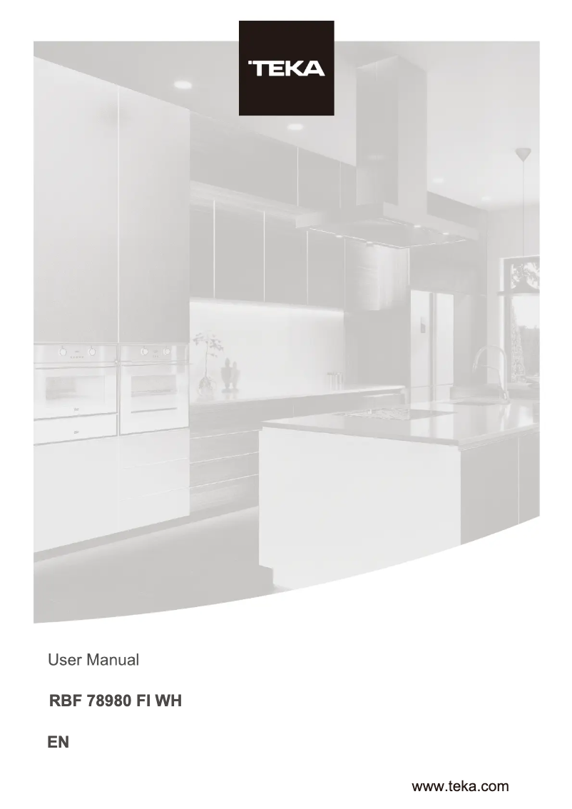 Page 1 of the manual User Manual Teka RBF 78980 FI