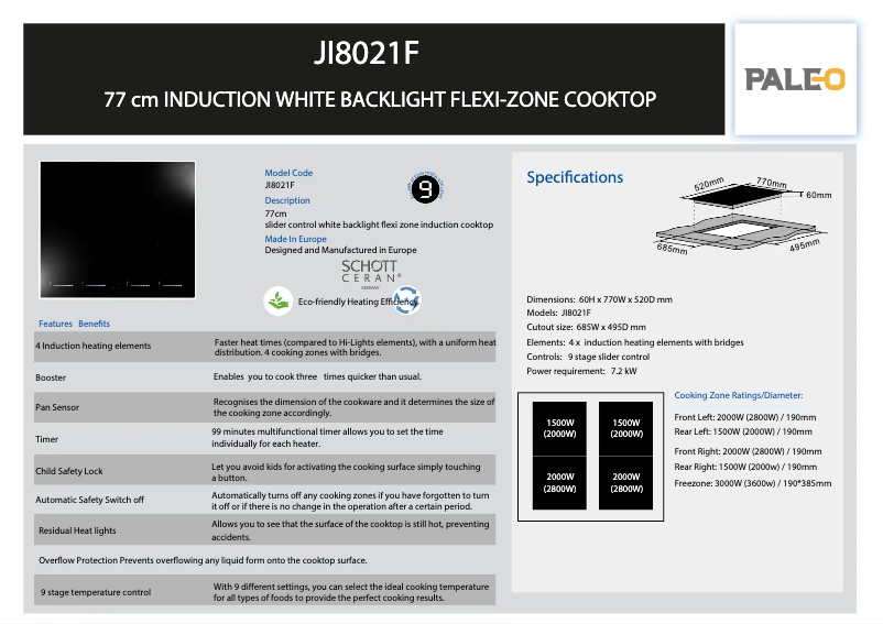 First page image of the manual for JI 8021