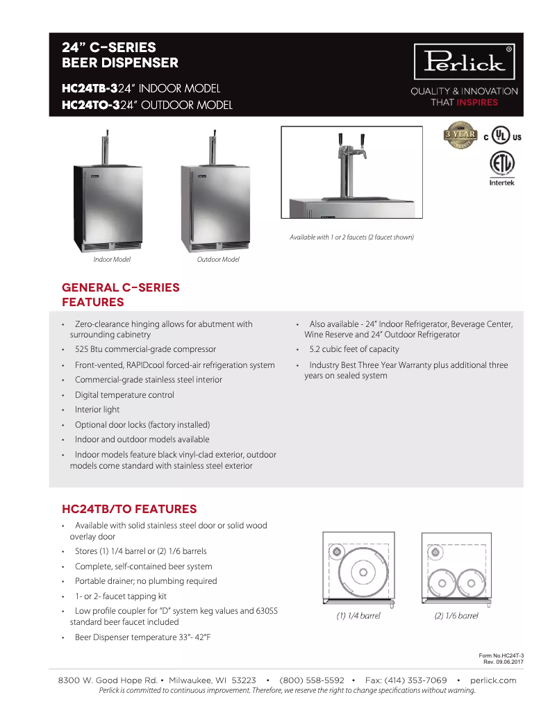 First page image of the manual for HC24TB-3-2R2