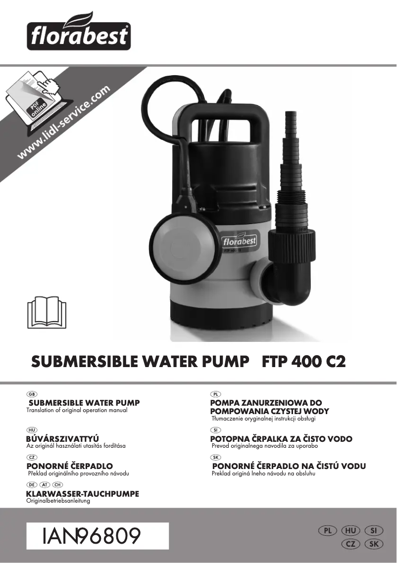 First page image of the manual for FTP 400 C2