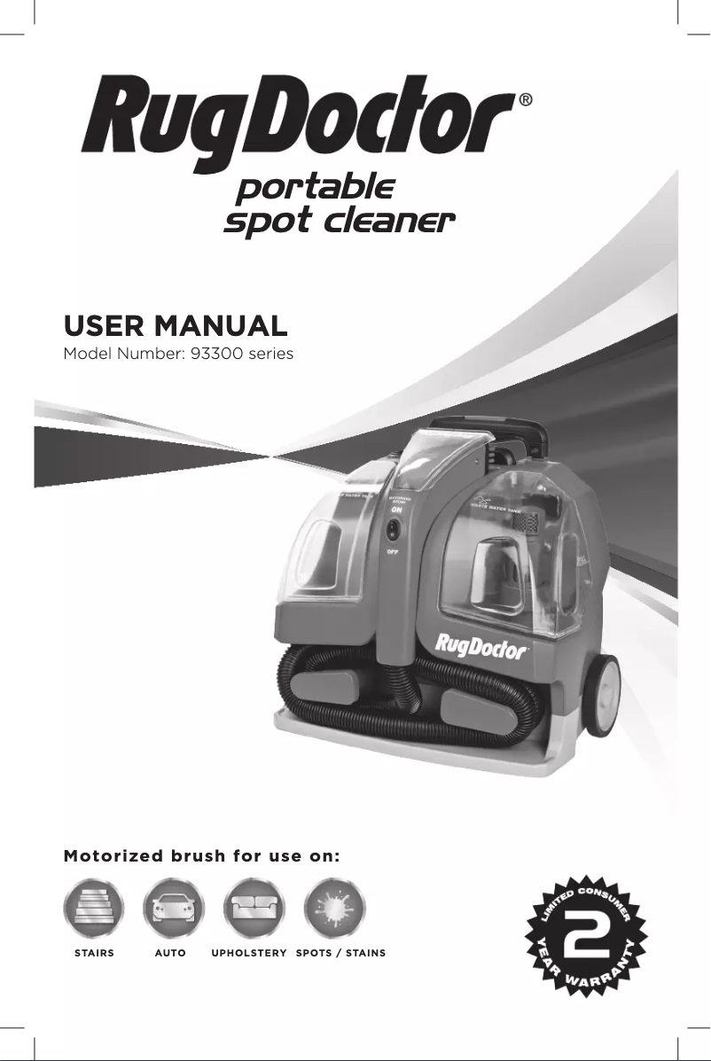 Page 1 of the manual User Manual Rug Doctor 1093306