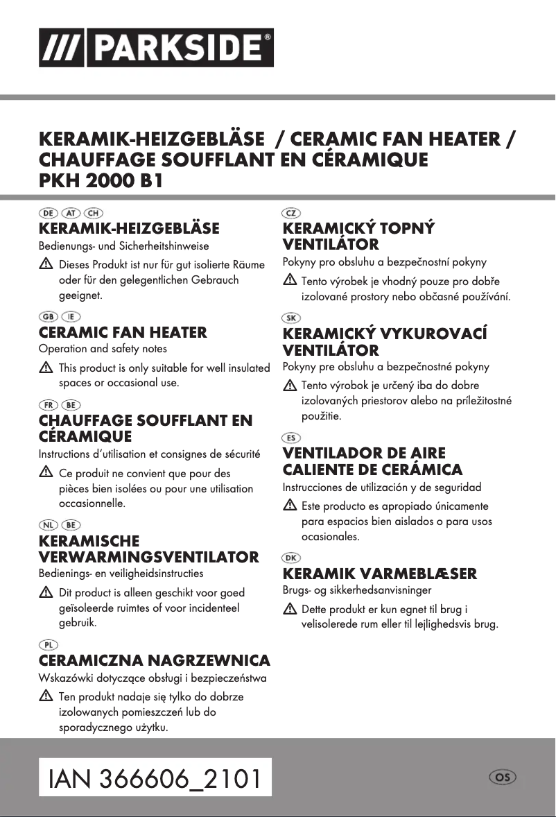 Page 1 of the manual User Manual Parkside PKH 2000 B1