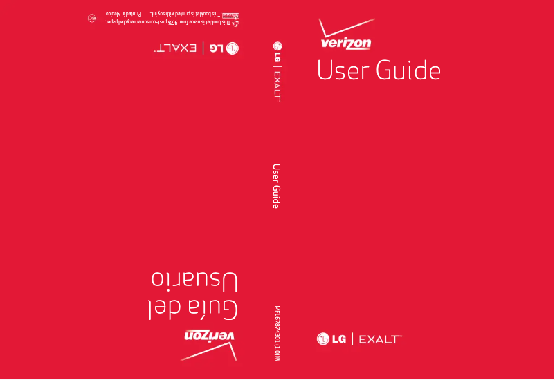 First page image of the manual for Exalt