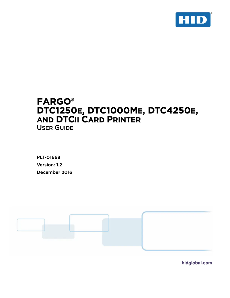 First page image of the manual for DTC1250e