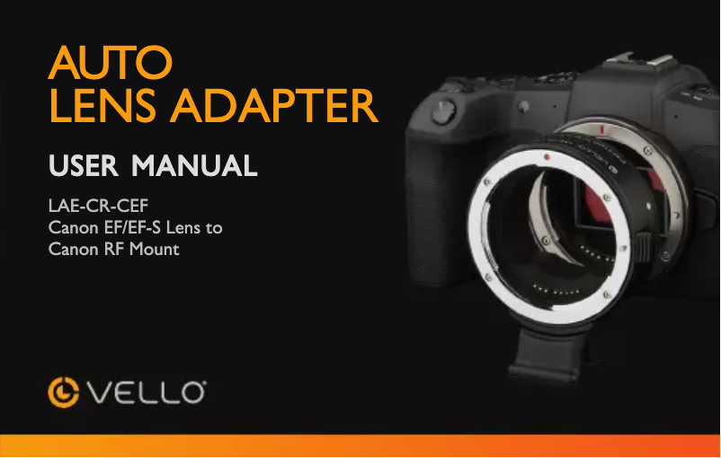 Page 1 of the manual User Manual Vello LAE-CR-CEF