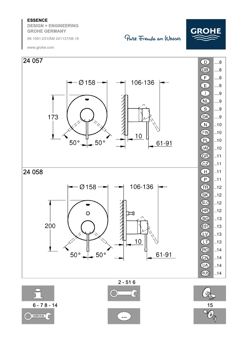 Page 1 of the manual User Manual Grohe Essence