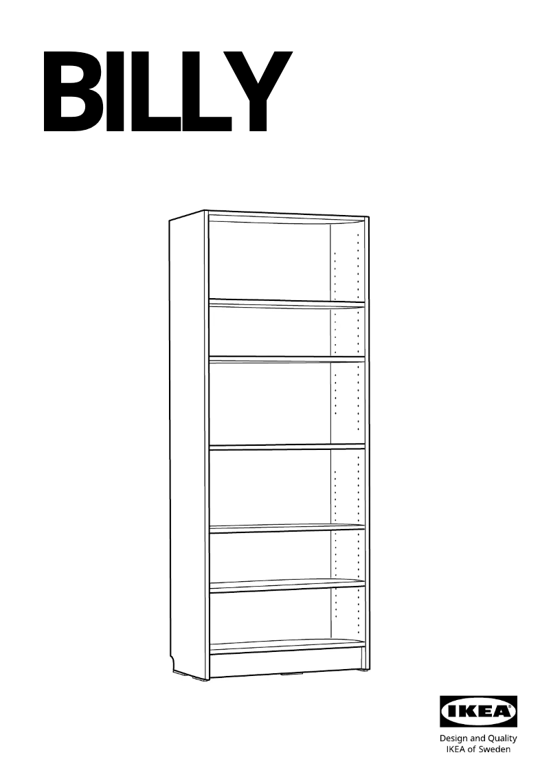 First page image of the manual for BILLY 604.927.83