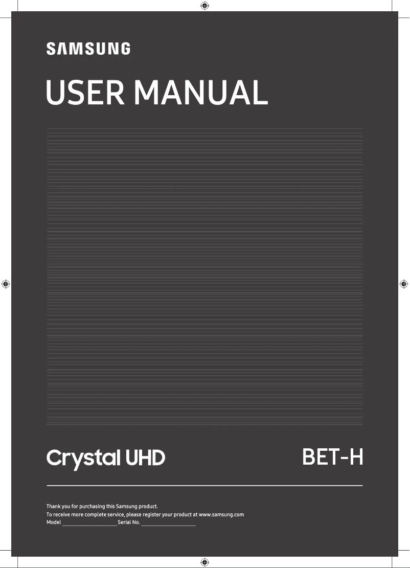 First page image of the manual for BE70T-H