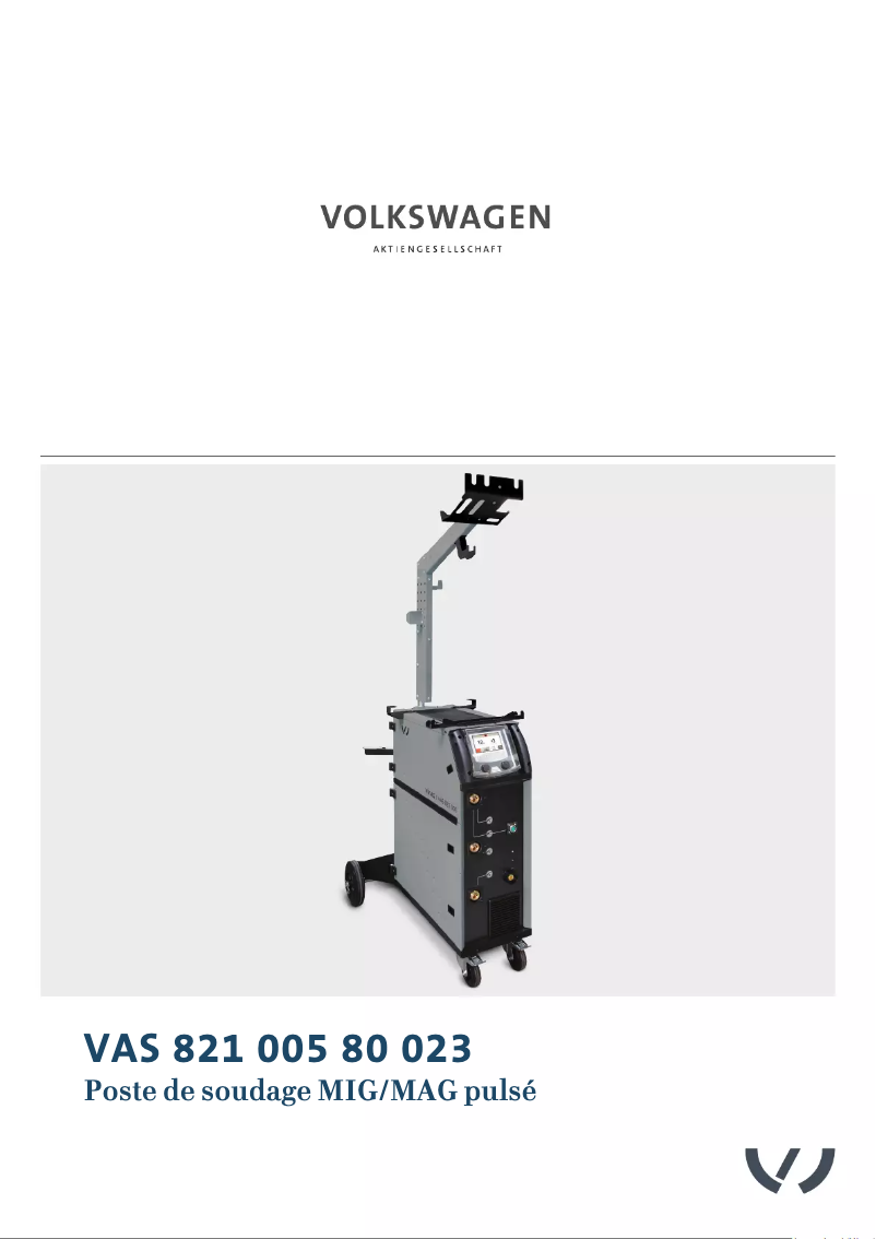 First page image of the manual for VAS 821 005 80 023