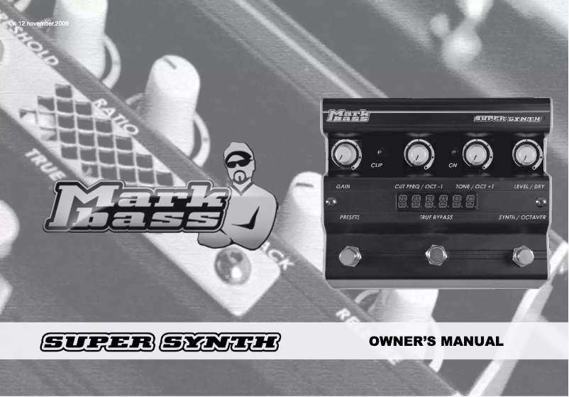 First page image of the manual for Super Synth