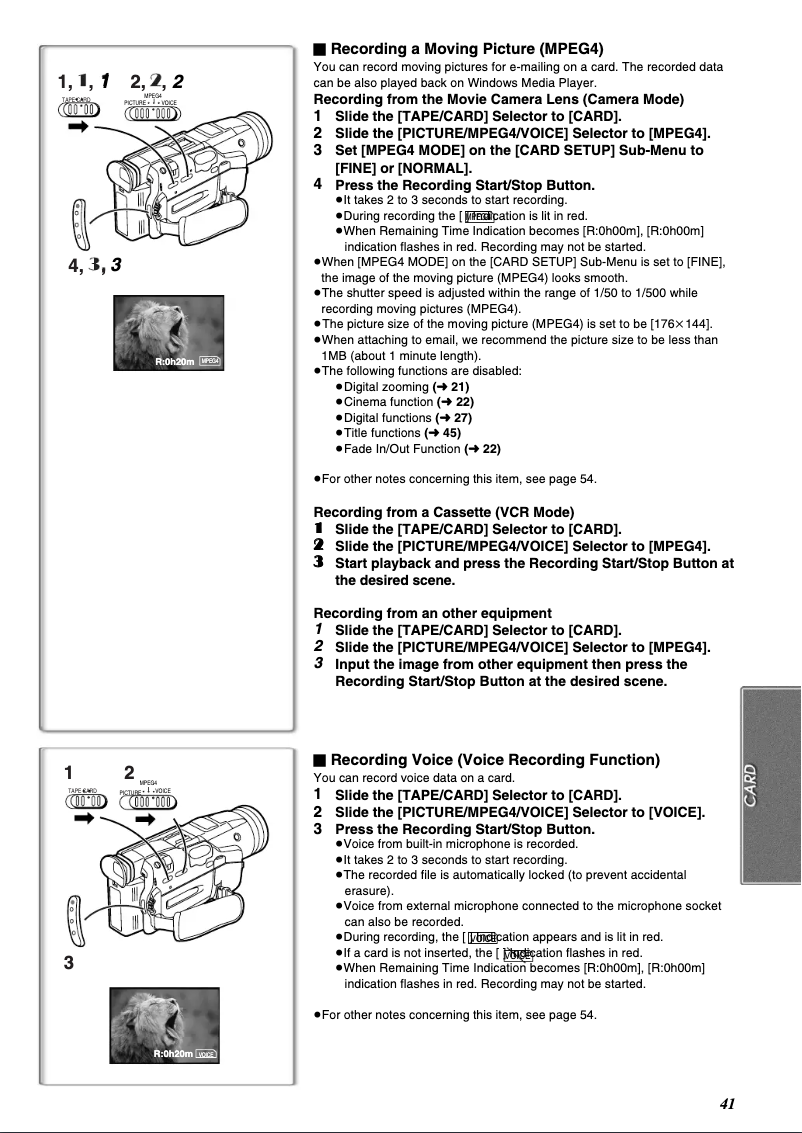 First page image of the manual for NV-MX350