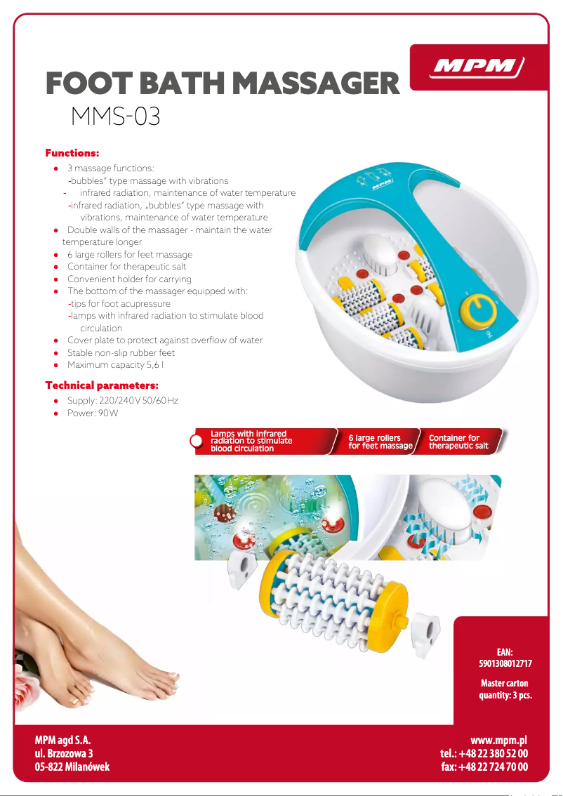 Page 1 of the manual Technical Sheet MPM MMS-03