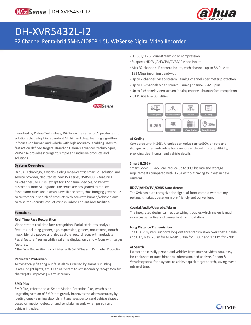 First page image of the manual for XVR5432L-I2