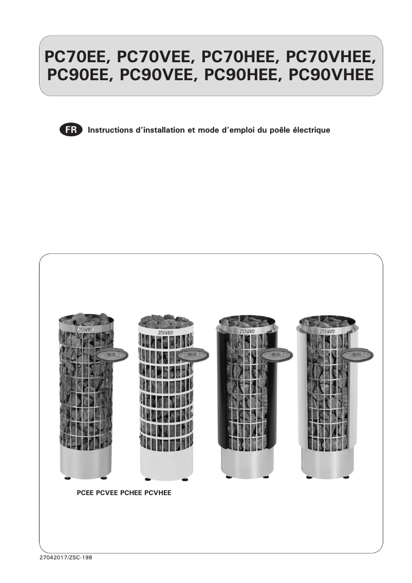 First page image of the manual for Cilindro PC70VEE HPC7004VEE