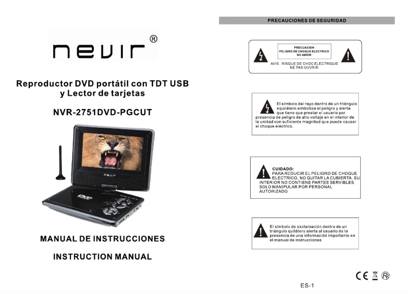 Page 1 of the manual User Manual Nevir NVR-2751DVD