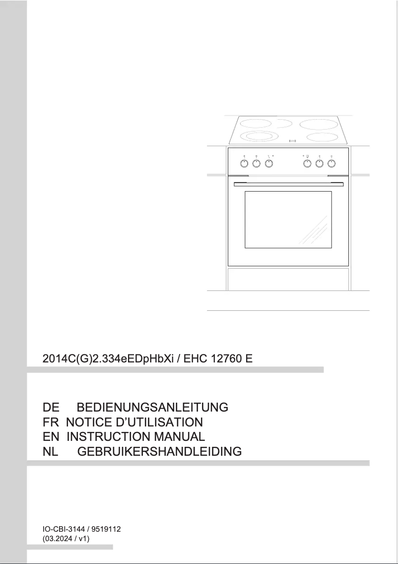 First page image of the manual for EHC 12760 E