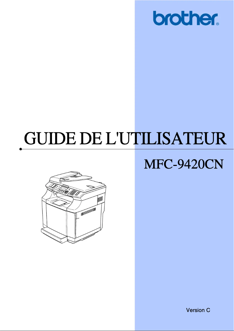 Page 1 of the manual User Manual Brother MFC-9420CN