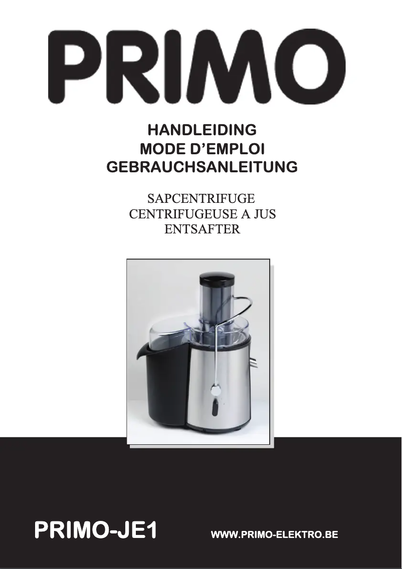 First page image of the manual for JE1