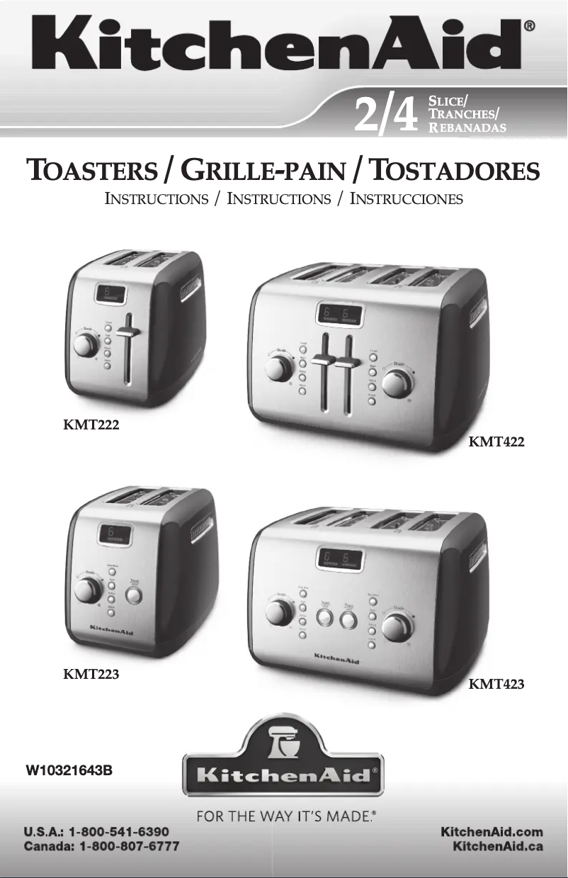 First page image of the manual for KMT222OB