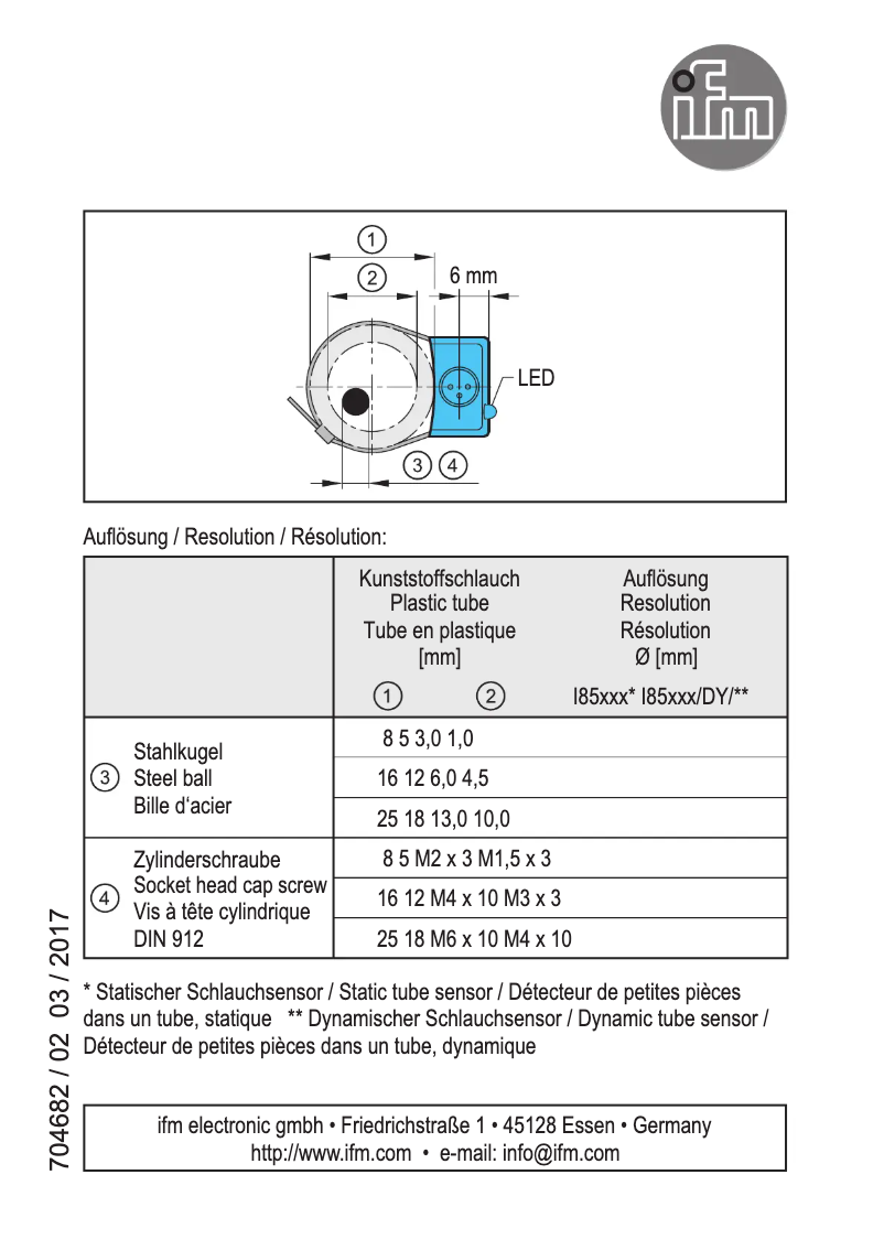 Page 1 of the manual User Manual IFM I85003