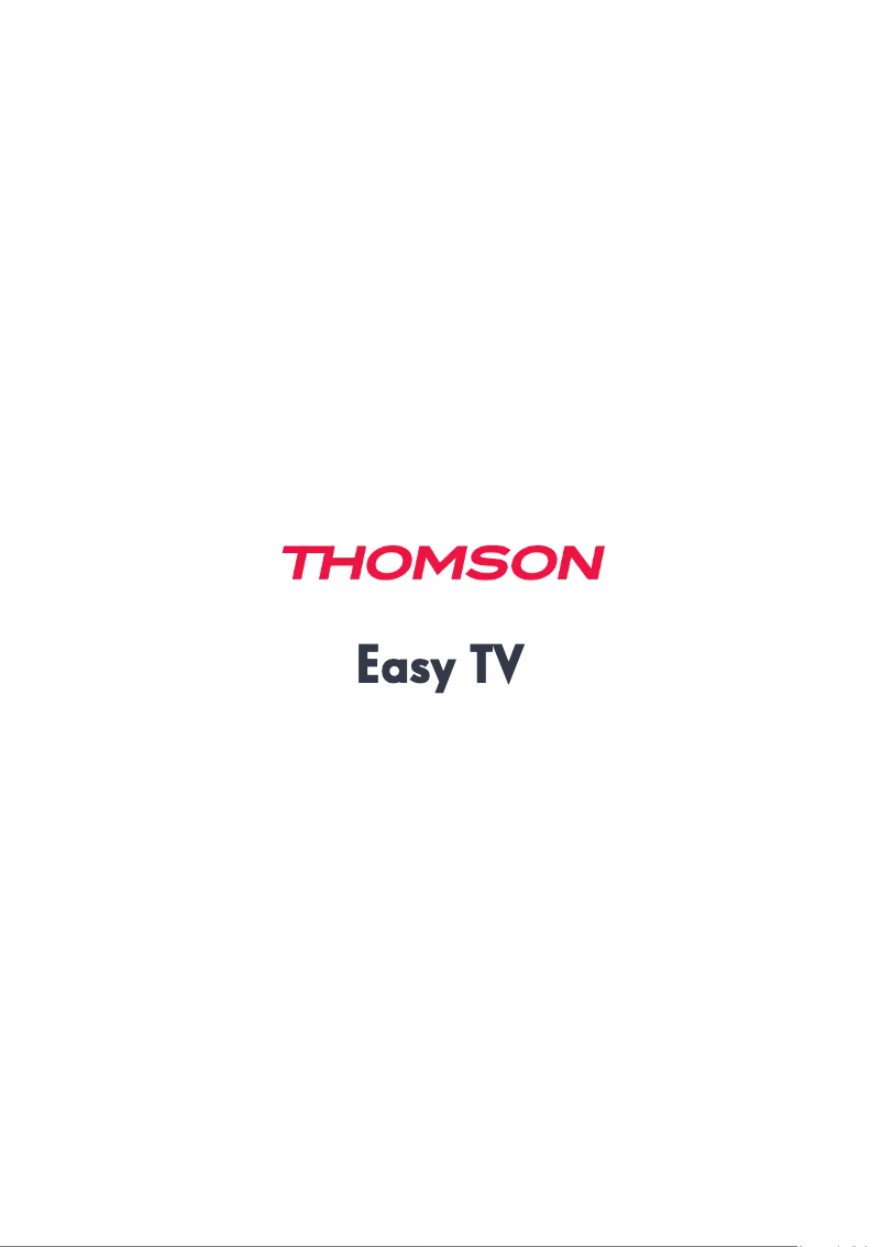 Page 1 of the manual User Manual Thomson Easy TV