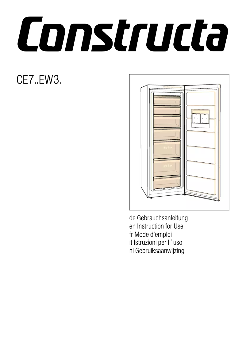 First page image of the manual for CE729EW33