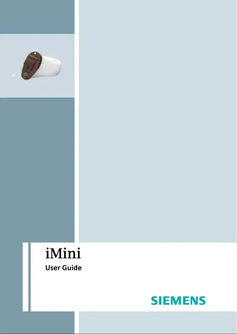 Page 1 of the manual User Manual Siemens IMini