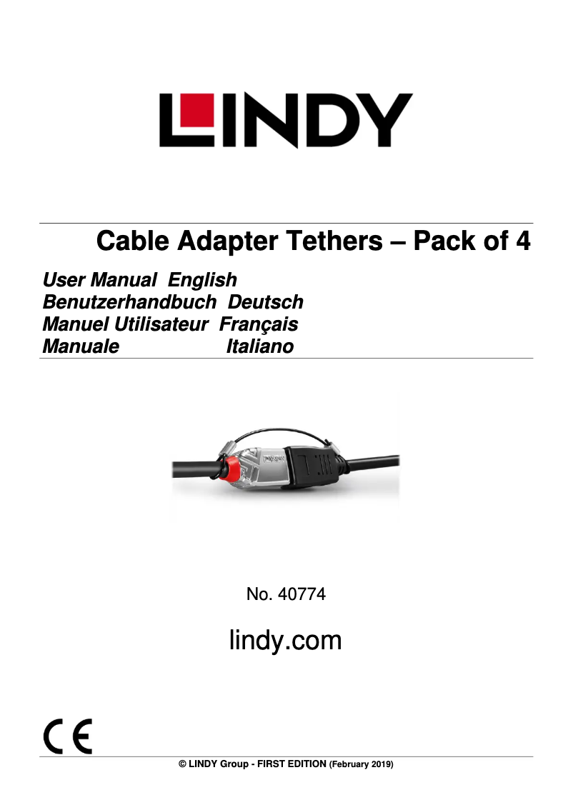 First page image of the manual for 40774