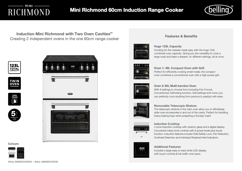 First page image of the manual for BMR60DOINDB