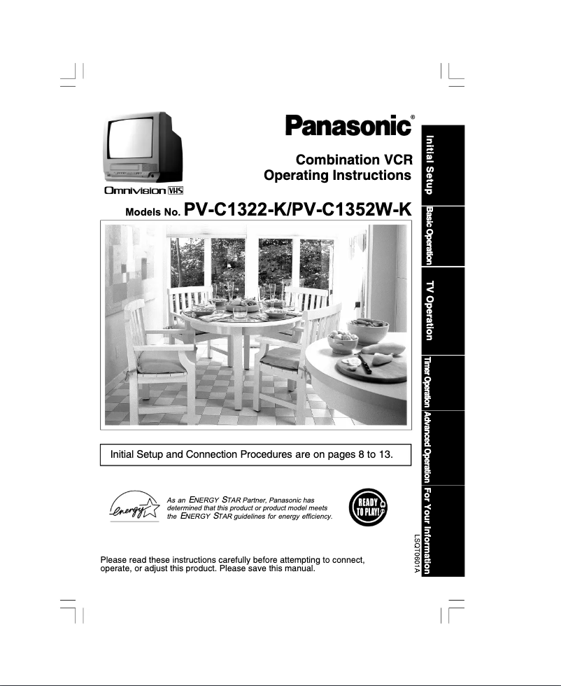 First page image of the manual for PV-C1352