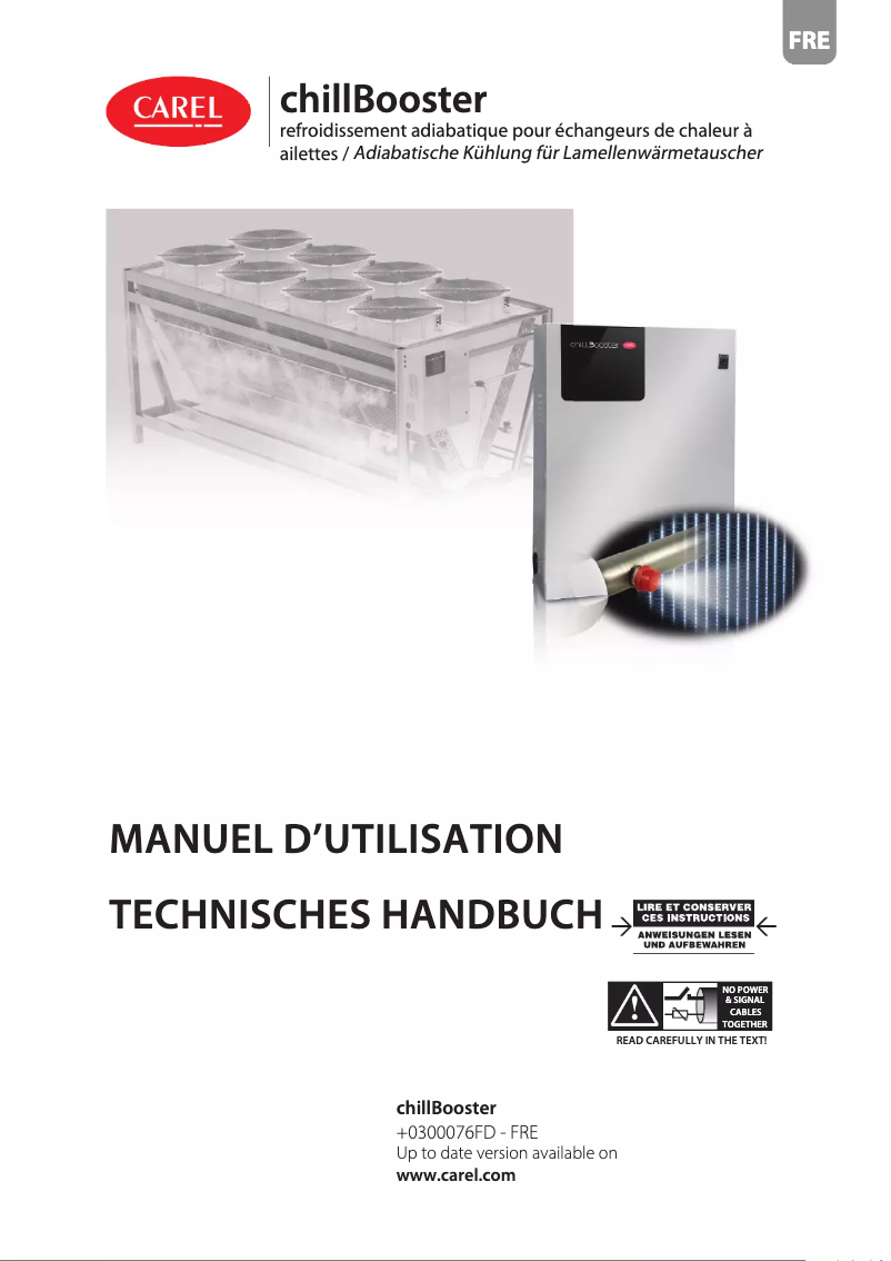 First page image of the manual for chillBooster