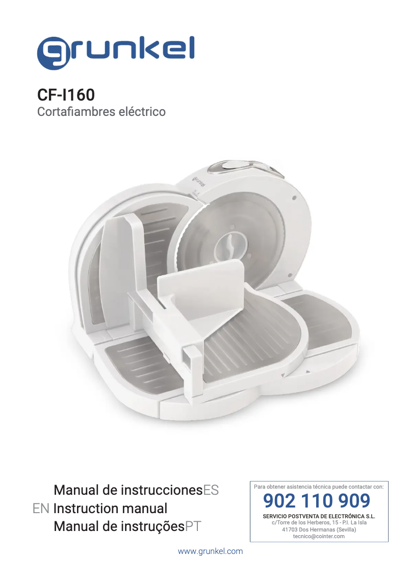 Page 1 of the manual User Manual Grunkel CF-I160