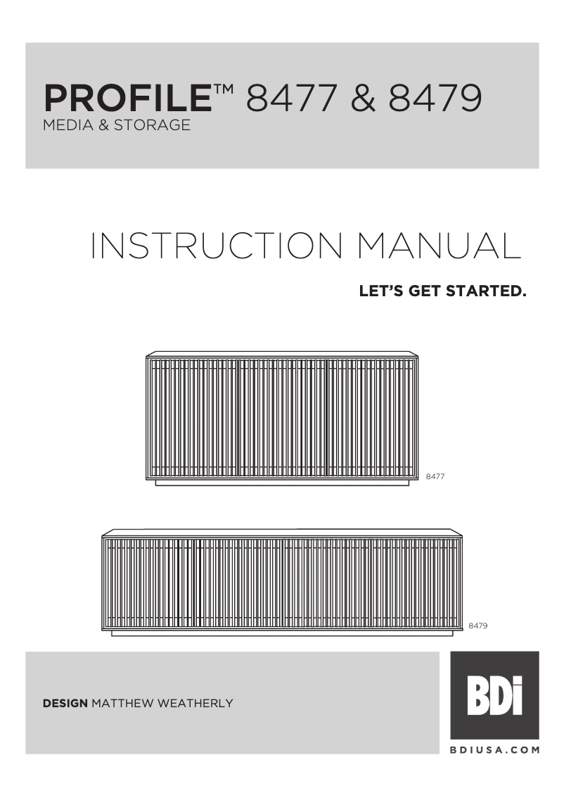 First page image of the manual for Profile 8479