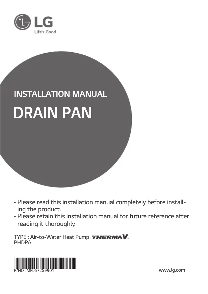 First page image of the manual for PHDPA