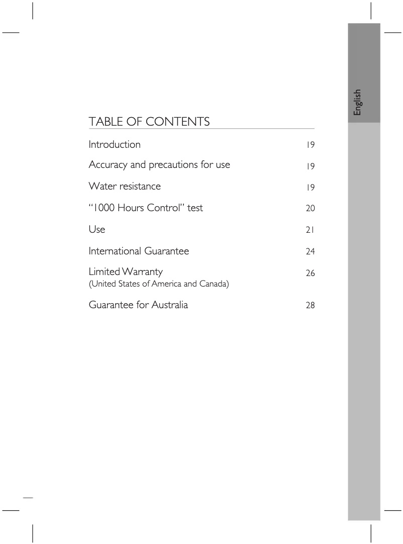 First page image of the manual for Master Calendar