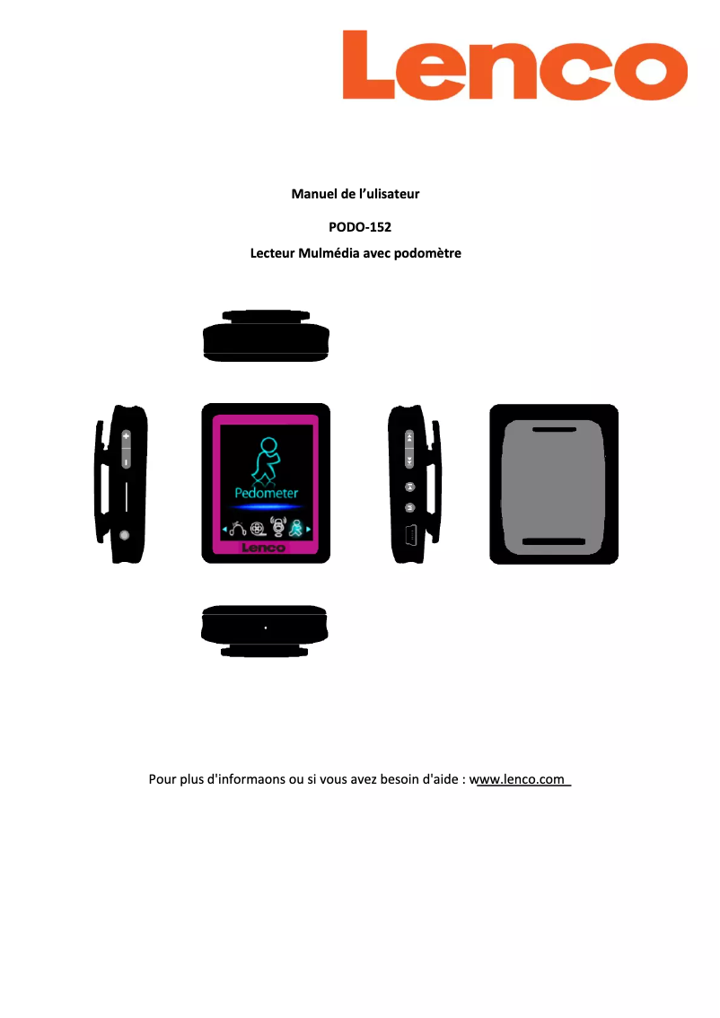 Page 1 of the manual User Manual Lenco Podo-152