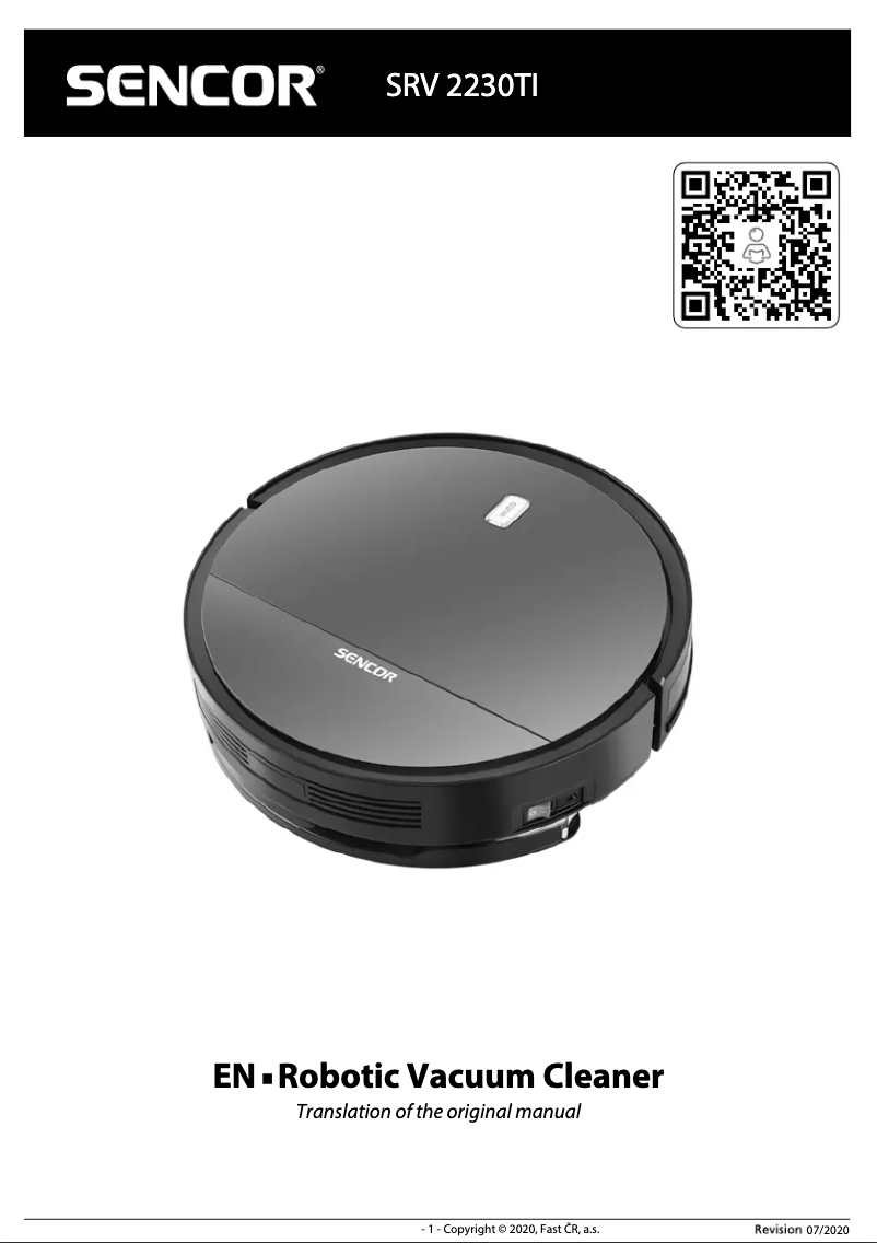 Page 1 de la notice Manuel utilisateur Sencor SRV 2230TI
