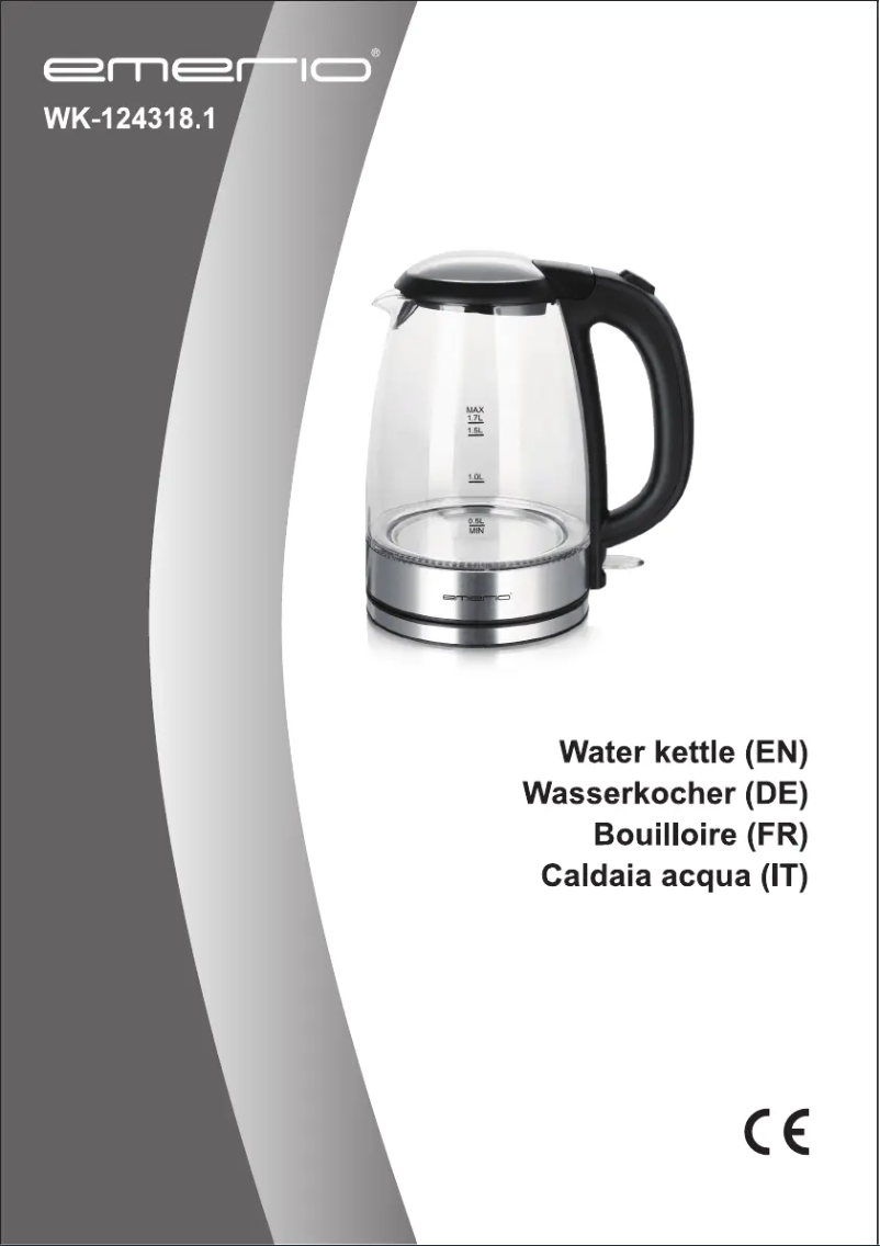 Image de la première page du manuel de l'appareil WK-124318.1