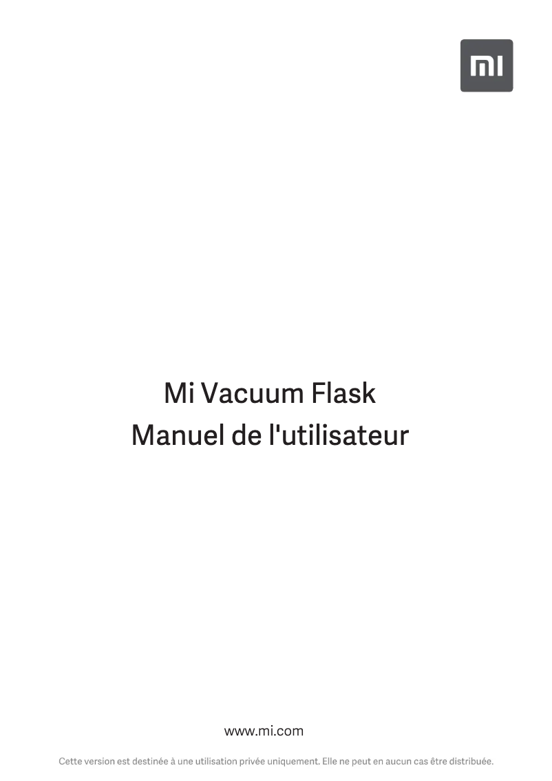 First page image of the manual for Mi Vacuum Flask