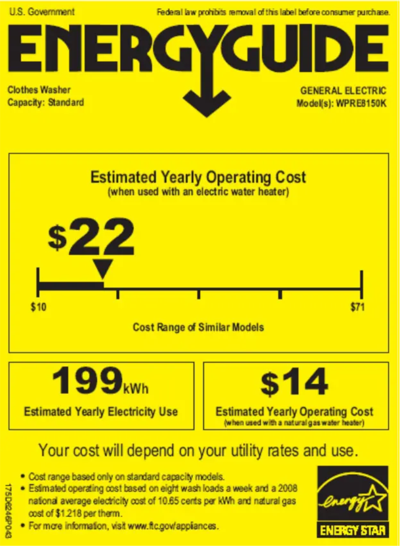 First page image of the manual for Profile WPRE8150KWT
