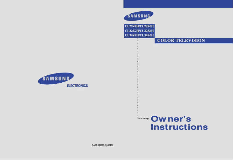 Page 1 of the manual User Manual Samsung CL32Z7HE