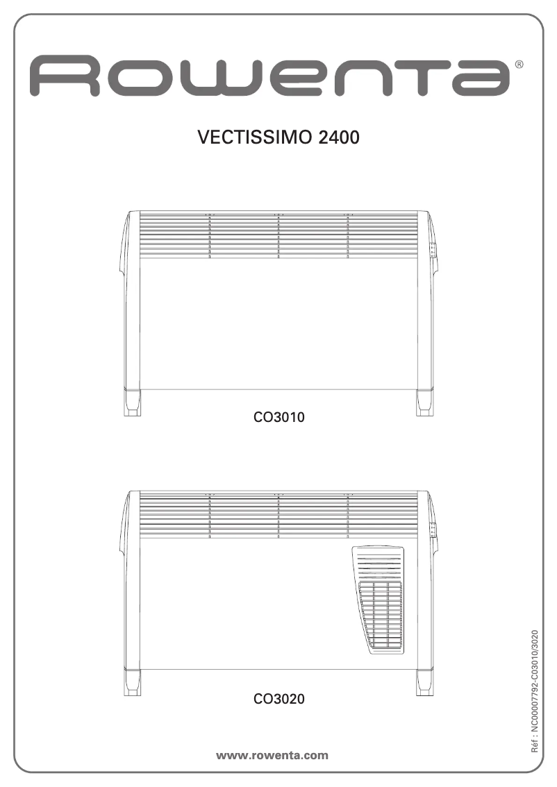 Image de la première page du manuel de l'appareil CO3020