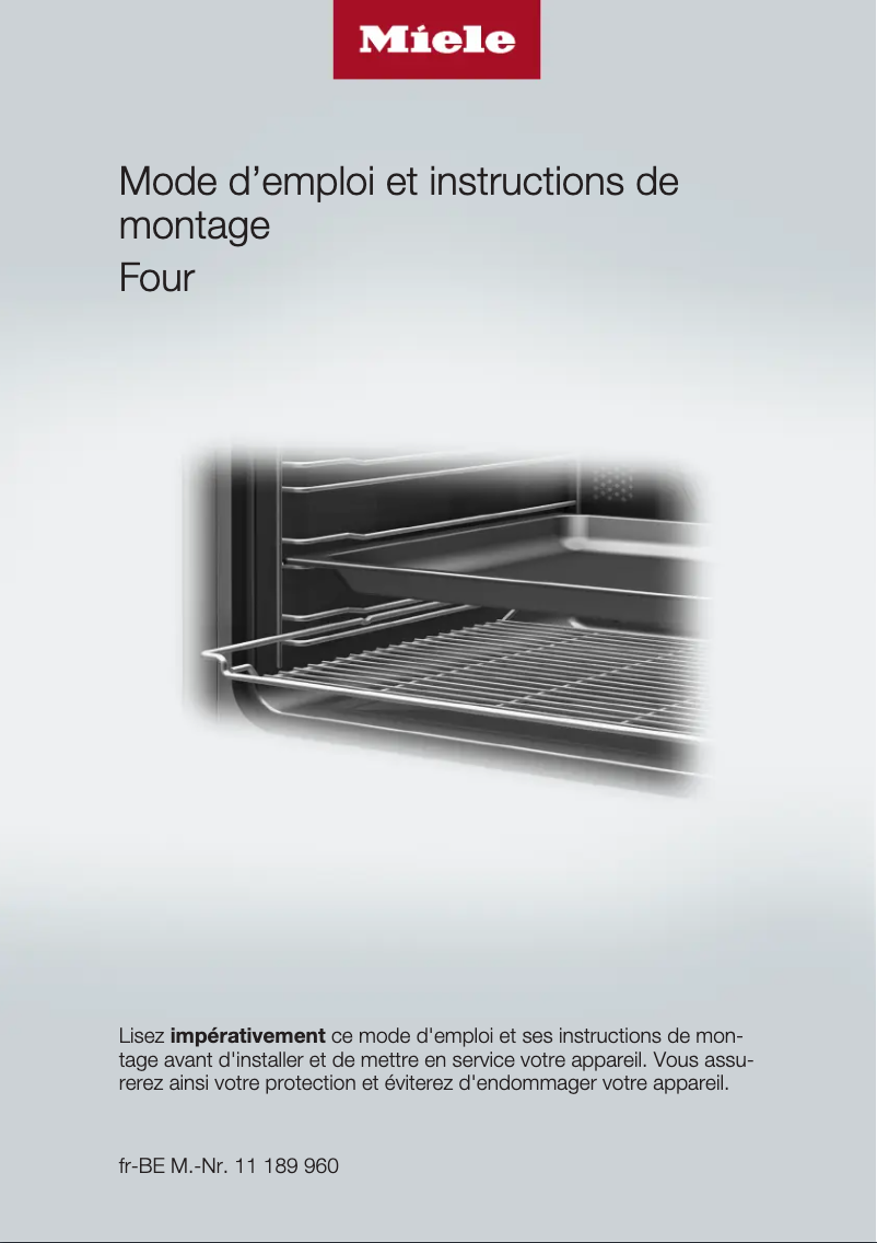 Page 1 of the manual Instruction Manual Miele H 2765 BP