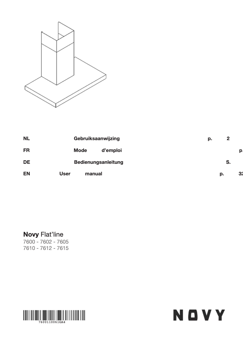 First page image of the manual for Flat'line 7605