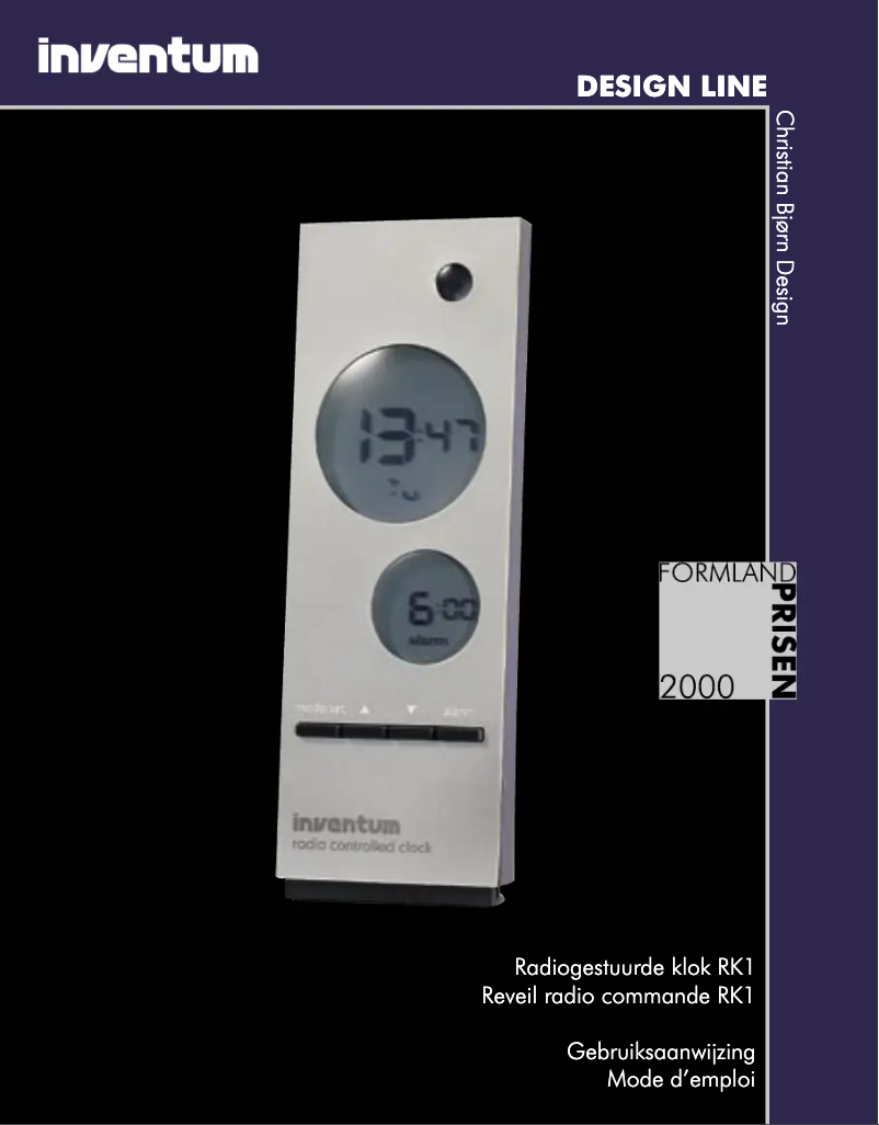 Page 1 of the manual User Manual Inventum RK1